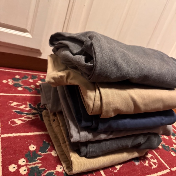 Versatile men's pants by Lands' End. Includes gray, tan, and blue options. Perfe - Picture 8 of 9